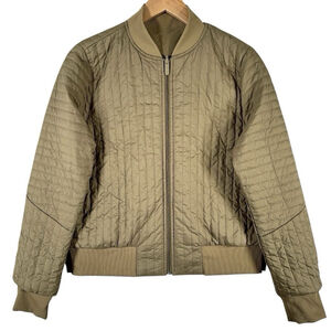 Lululemon Reversible Bomber Jacket Puffer Quilted Athleisure Beige Gorpcore 2